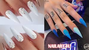 Professionally performed and cute long nails pattern on nails can be done not only with the help of this manicure tool is ideal for cute long nails and for use at home. Long Nails Acrylic Nail Art 4u