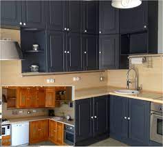 cuisine avant apres satinelle anthracite cuisine rustique repeindre meuble cuisine renovation cuisine