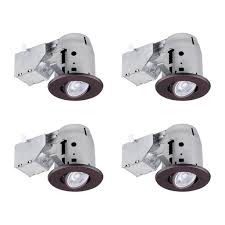 Globe Electric 3 In Oil Rubbed Bronze Swivel Recessed Lighting Kit 4 Pack 90964 Walmart Com Walmart Com