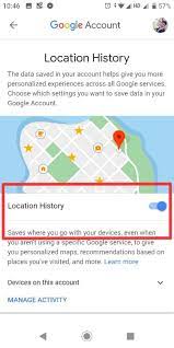 5 Find The Location History Is On Option Under Location Settings Google Maps Google Maps App History Google