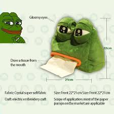 Shop/homeware/pepe the frog tissue box. Tissue Box Cute Frog Cartoon Sad Pepe Frog Anime Plush Tissue Box Creative Doll Plush Toy Funny Toys Sad Frog Doll Funny Gift Buy At The Price Of 6 99 In Aliexpress Com