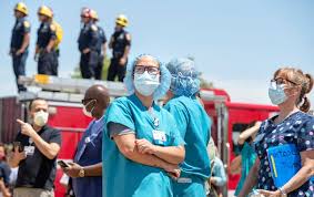 Photos: Massive C-17 Globemaster does flyover to recognize frontline health  care workers