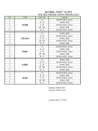 Download segera daftar piket sekolah ini pada link yang telah saya sediakan dibawah. Jadwal Piket Guru Mts 2017