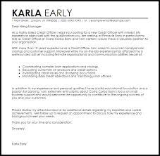 Credit Officer Cover Letter Sample Cover Letter Templates Examples