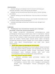 Menurut teori humanistik, tujuan belajar adalah untuk memanusiakan manusia. Diskusi M3 Kb04