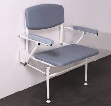 Flip up foldable wall mounted bath chair feature the safe and comfortable, easy to fold, does not occupy space,smooth and delicate texture, easy to clean;safety load 130 kg; Extra Wide Wall Mounted Padded Shower Seat With Back Arms And Legs Nymas Doc M Packs Grab Rails And Accessible Bathroom Accessories
