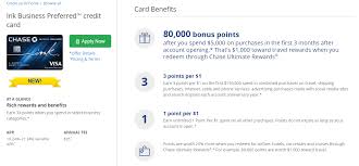 8 chase ink business unlimited card top features. Expired Chase Ink Business Preferred Complete Review 80 000 Point Bonus 3x Points More Doctor Of Credit