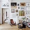 The ornate bed frame, vintage chest, mirror, sculpture, and wall frame decor. 1