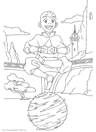 Avatar the last airbender is a 3 book series about an airbender named aang. Avatar The Last Airbender Color Page Coloring Pages For Kids Cartoon Characters Color Avatar Colors Cartoon Coloring Pages Avatar The Last Airbender Colors