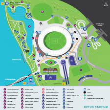 The stadium park offers multiple event spaces alongside playgrounds, two restaurants, public art, picnic and barbecue facilities and a network of walking and cycle tracks throughout. Stadium Park Map