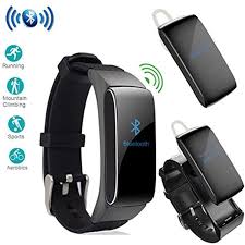 Luckyruby 2 In 1 Df22 Bluetooth Headset Smart Bracelet Handsfree Smart Watch Fitness Headset Earphone For Android Che Smart Bracelet Fitness Watch Earphone