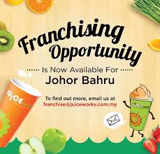 Grow your own franchise business and join us in essentials of franchising training course before you take your further steps. Juice Works Malaysia Is Franchising