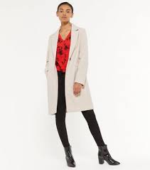 Punctuate your look with casual & workwear coats in a range of styles and colours. 20 00 For Cream Revere Collar Long Coat New Look Deal Direct Co Uk