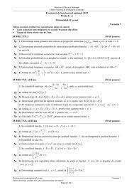 Pentru rezolvarea subiectelor candidaţii vor folosi numai cerneală sau. Bac 2019 Matematica 23 08 2019 Subiecte Si Bareme Edu Mate Info Stiinte Tehnologic Si Pedagogic Sesiunea August Septembrie Jitaruionelblog Pregatire Bac Si Evaluarea Nationala 2021 La Matematica Si Alte Materii Materiale Lectii Formule