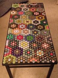 Diy Bottle Cap Table Bottle Cap Crafts Bottle Cap Art Beer Cap Crafts