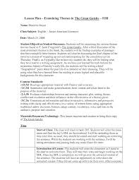 Lesson Plan Examining Themes In The Great Gatsby Eiii American Literature Lessons Literature Lesson Plans Literature Lessons