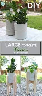 How to make a large garden planter. 32 Awesome Diy Backyard Concrete Projects That Are Easy To Do Diy Concrete Planters Large Concrete Planters Concrete Diy Projects