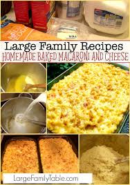 Homemade Baked Macaroni And Cheese Large Family Recipes Large Family Table Recipe Macaroni And Cheese Baked Macaroni Large Family Meals