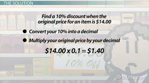 Calculating A 10 Percent Discount How To Steps Video Lesson Transcript Study Com