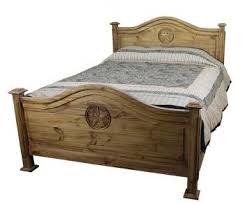 Complete Rustic Wood Bed With Carved Texas Star Rustic Bedroom Furniture Rustic Living Room Furniture Rustic Wood Bed