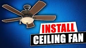 • all fixtures must be mounted to a ceiling fan that is mounted to an outlet box that is supported by the building structure. How To Install A Harbor Breeze Ceiling Fan From Lowes Youtube