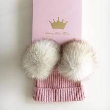 Double Pom Pom Hat Luxury Baby Fashion