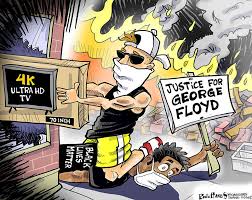 Floyd's death triggered mass protests in a large number of major cities in the united states, where demonstrators denounced police brutality and demanded justice for african derek chauvin, george floyd killing, george floyd, minneapolis, us. Hands On Wisconsin Looters Take A Knee On Peaceful Protesters Opinion Cartoon Madison Com
