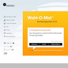 Er wird nicht nur zu bundestagswahlen eingesetzt, sondern auch zu landtagswahlen. Wahl O Mat Industrial Designers Society Of America Idsa