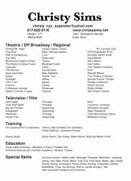 Special Skills Acting Resume Unique December 2017 Mallerstang Acting Resume Acting Resume Template Resume Examples