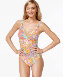 Lauren Ralph Lauren Ruched Paisley One Piece Swimsuit Swimwear Women Macy S One Piece Sewing Swimsuit One Piece Swimsuit