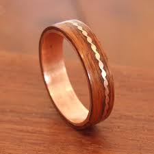 Wooden Rings Bentwood Copper And Rosewood Inlay Rings Mens Wood Rings Womens Wood Rings Wood E Wood Engagement Ring Wood Wedding Ring Wooden Wedding Ring