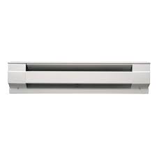 Cadet 96 In 2 000 2 500 Watt 240 Volt Electric Baseboard Heater In White