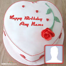 Happy Birthday Cake Images With Name Priyanka Heart Rose Bday Cake With Name And Photo Birthday Cake With Photo Cool Birthday Cakes Happy Birthday Cakes