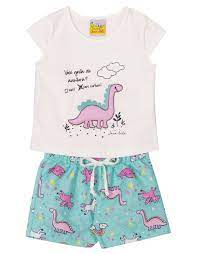 Conjunto Infantil Menina 2 Pecas Dino Jaca Lele Bebelzinha Baby Store