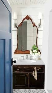 Guest Bathroom Using An Antique Mirror Chest Turned Vanity Charming Bathroom Decor Bathroom Design Bathroom Inspiration