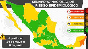 Por ejemplo, cuando los hospitales pasen. Mapa Del Semaforo Epidemiologico En Mexico Del 24 De Mayo Al 6 De Junio As Mexico