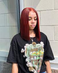 Long Bob Quick Weave With Leave Out Extended Part Did Not Color Hair Info Red Weave Hairstyles Black Hairstyles With Weave Black Girl Braided Hairstyles