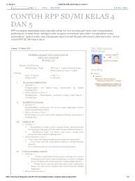 Maybe you would like to learn more about one of these? Contoh Rpp Sd Mi Kelas 4 Dan 5