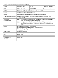 Contoh rancangan pengajaran tahunan (rpt) kssr tahun 3. Contoh Rancangan Pengajaran Harian Kssm Tingkatan 2 Ringkas