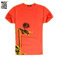 Tiger Force 2017 Men T Shirt High Quality Fashion T Shirt Brand 95 Cotton 5 Spandex O Neck Casual Free Shipping Tf Mens Tshirts Quality Fashion Cheap T Shirts