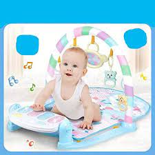 It suctions to the surface and allows caregivers to attach baby's favorite toys to the mat! Roisay Large Baby Game Pad Music Pedal Piano Music Fitness Rack Crawling Mat Baby Activity Play Gym Kick And Play Baby Mat Baby Toys 0 3 3 6 Months Buy Online At Best