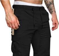 Men's Cargo Shorts Elastic Waist Drawstring Color Block ...