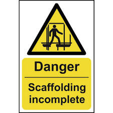 Black And Yellow Signs From Around The World Danger Scaffolding Incomplete Sign Signs Scaffolding Workplace Safety