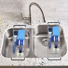 A wide variety of kitchen sink sponge holder options are available to you, such as feature, plastic type, and tools type. Kitchen Sink Caddy Sponge Holder Dish Sponge Organizer Caddy For Kitchen Sink Expandable 13 3 18 3 Brush Soap Drying Rack Stainless Steel Storepaperoomates Shop Cheapest Online Global Marketplace