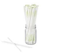 Basic Nature White PLA Plastic / PBAT Plastic Straw ...