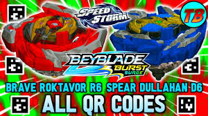 List of hasbro beyblade burst app qr codes | beyblade wiki | fandom. Brave Roktavor R6 Spear Dullahan D6 Qr Codes Beyblade Burst Surge App Youtube