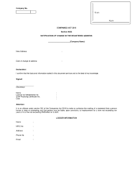 Ratings 100% (15) 15 out of 15 people found this document helpful. Notification For A Change In The Registered Address Section 46