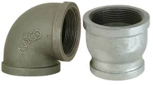 150 Black Galvanized Malleable Iron Pipe Fittings