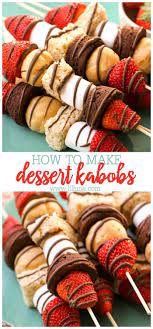 Dessert Kabobs Skewers Quick Easy Lil Luna Recipe Dessert Kabobs Desserts Kabobs