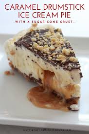 Easy Drumstick Pie Recipe Practically Homemade Recipe Cream Pie Recipes Ice Cream Pie Recipe Drumstick Ice Cream